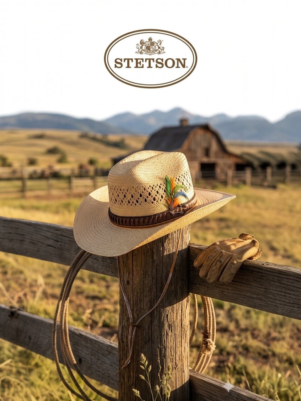 Stetson Roadrunner Straw Western Hat